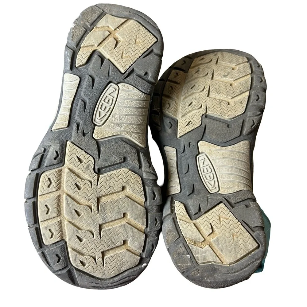 Keen Kids’ Newport Boundless Sandals – Size 2, Blue Atoll/Green